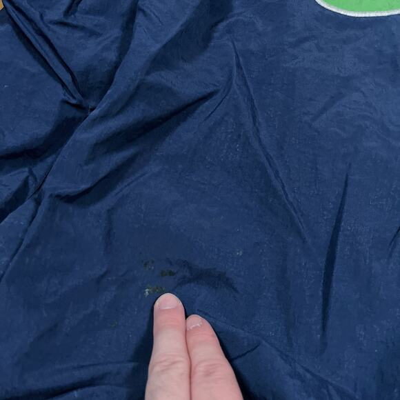 90s Nike Vintage Center Swoosh Pullover 1/4 Zip Windbreaker Blue Green XXL Retro - Picture 10 of 12